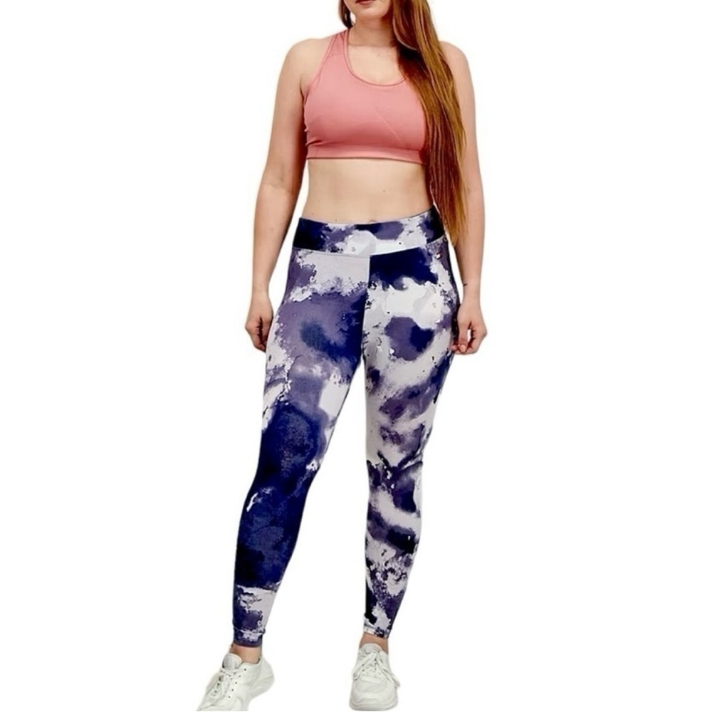 TOMMY HILFIGER Full Length High Rise Leggings in Deep Blue • BRAND NEW - Picture 3 of 7